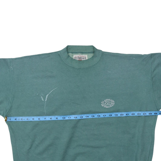 Levi's Women's Green Pullover Sweatshirt L Classic Logo Crewneck