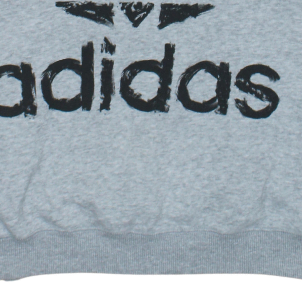 Additional view of Adidas women’s grey logo crew neck pullover sweatshirt, size UK 8