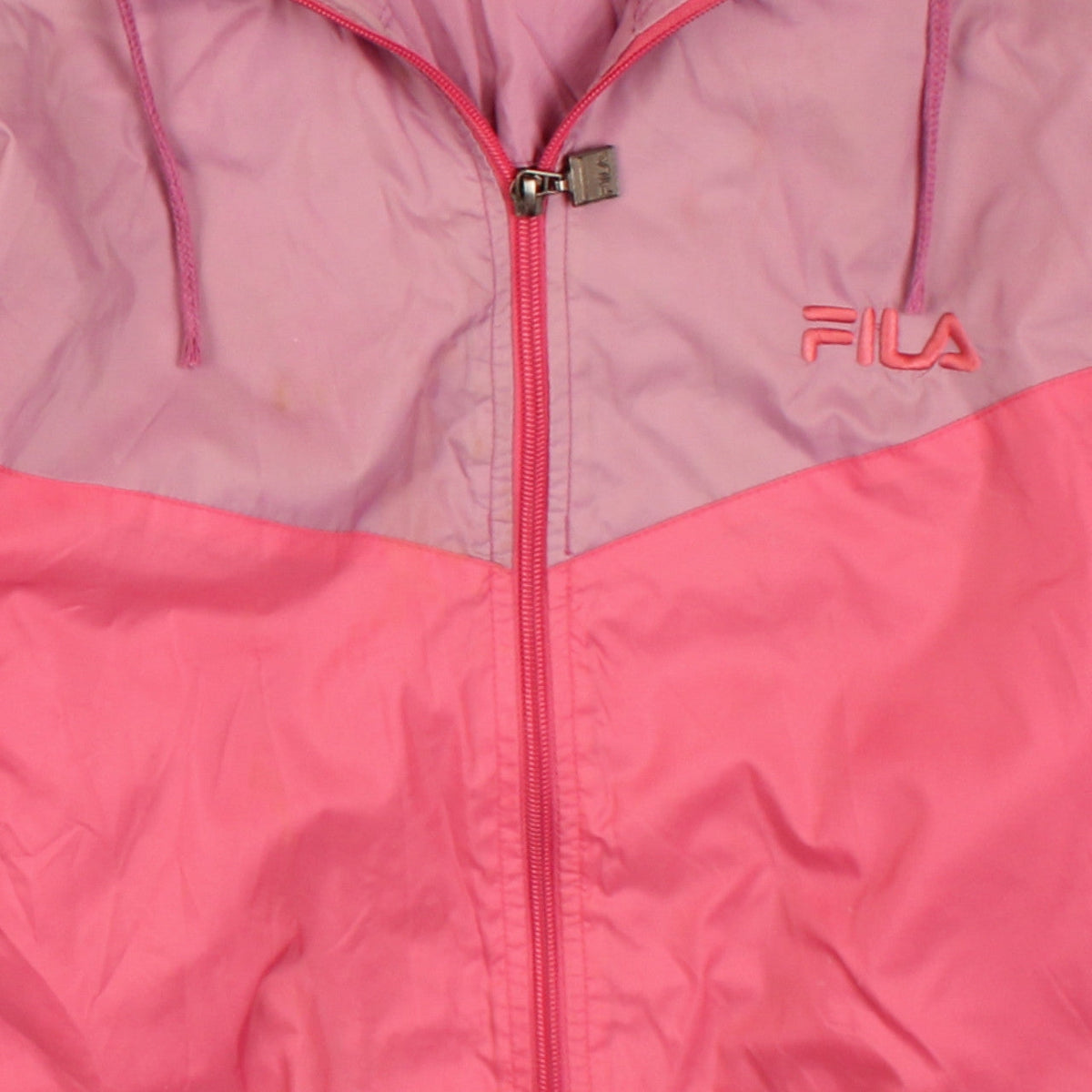 Additional view of Fila girls’ pink colourblock hooded windbreaker jacket 13 years