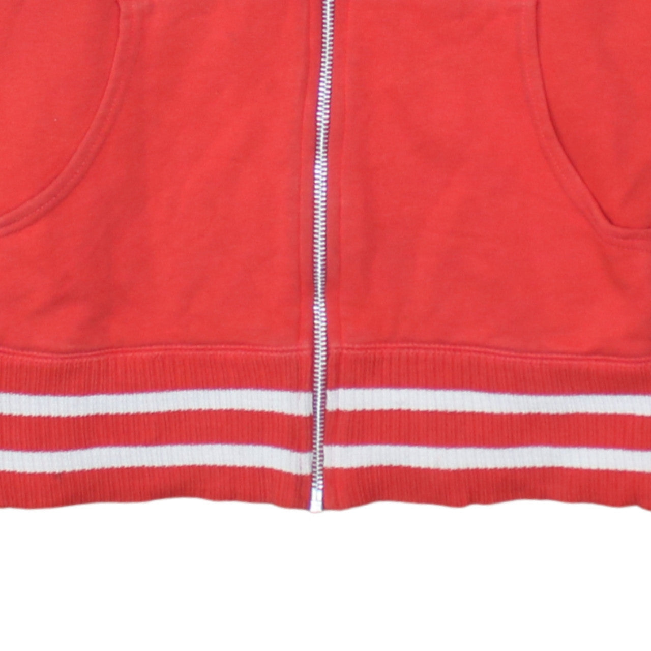 Additional view of Levi’s girls’ red zip hoodie medium full zip 100% cotton casual sweatshirt