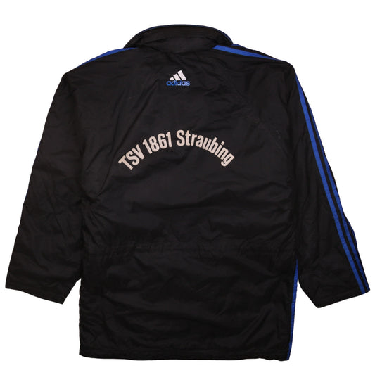 Adidas Men's Black Blue Windbreaker Jacket L Retro 90s Sports Style
