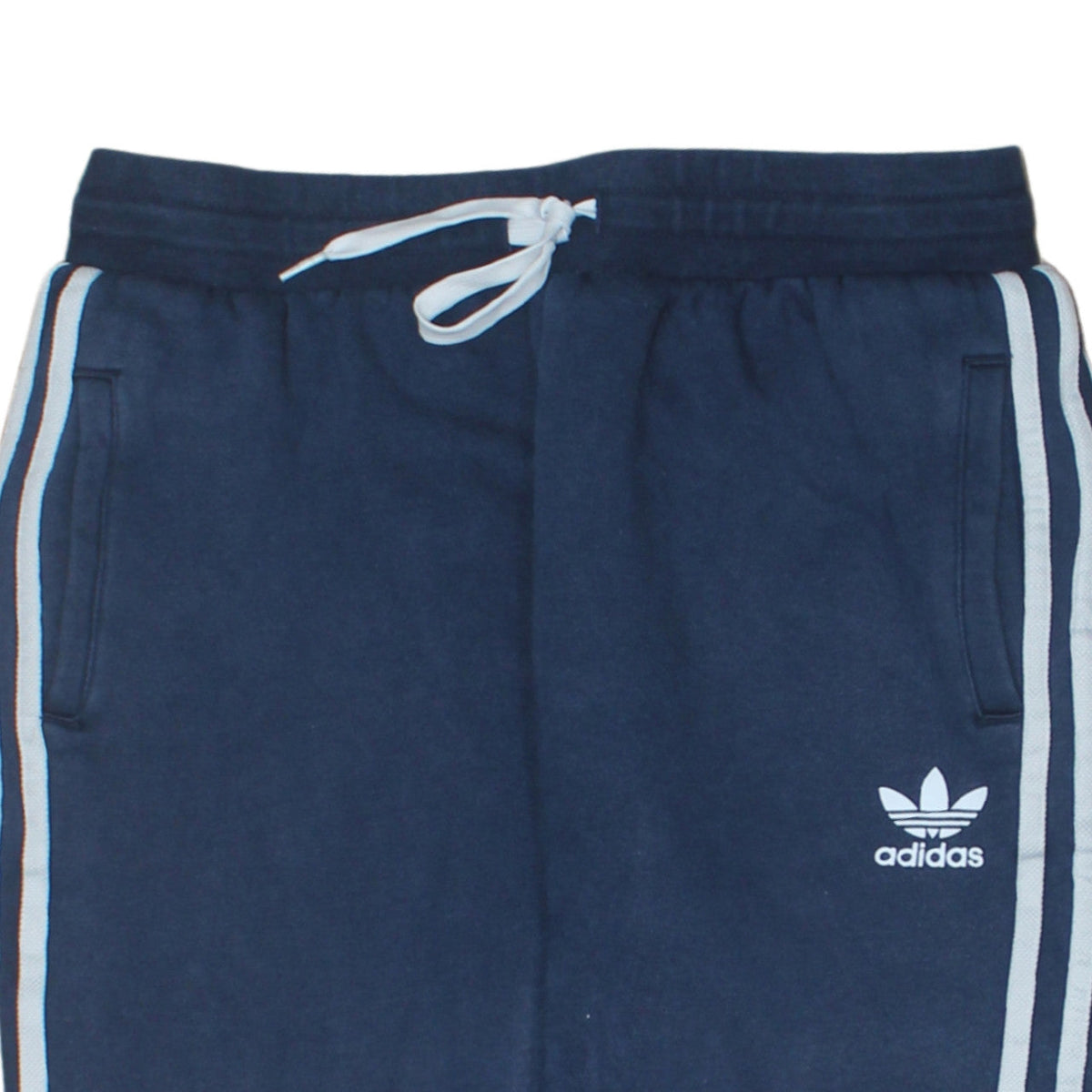 Additional view of Adidas boys’ blue jogger trousers 15-16 years elastic waist side stripe