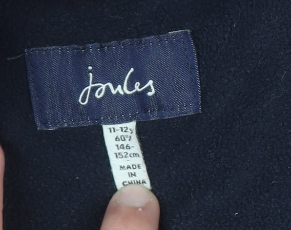 Additional view of Joules boys’ red hooded puffer jacket 11-12 years polyester winter coat