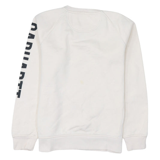 Carhartt Women's Ivory Relaxed Fit Logo Sweatshirt Size S