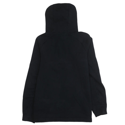 Nike Women Black L 1/2 Zip Hoodie Cotton Blend Pullover Sweatshirt