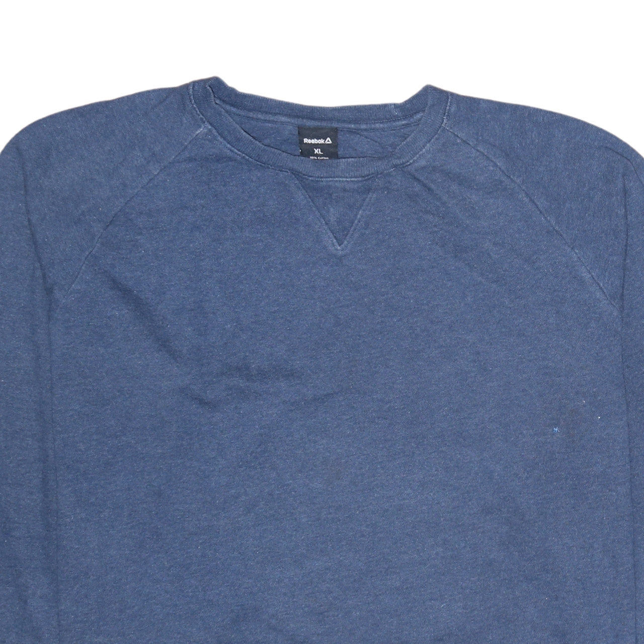 Reebok Men's Blue XL Crew Neck Pullover Sweatshirt Jersey Cotton Blend