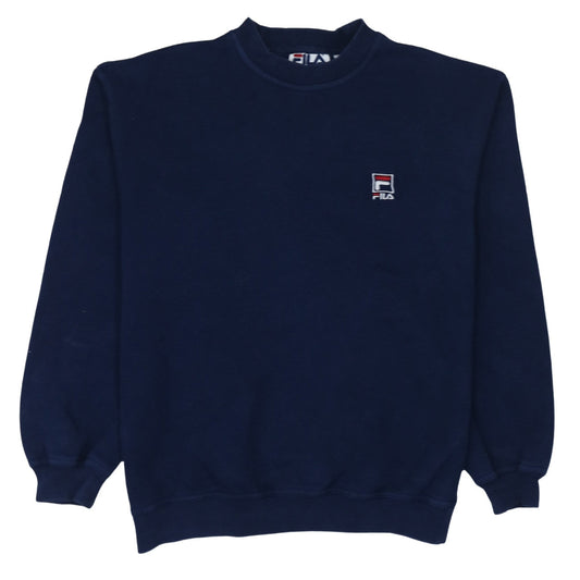 FILA Mens Blue Sweatshirt Small Crew Neck Vintage Pullover
