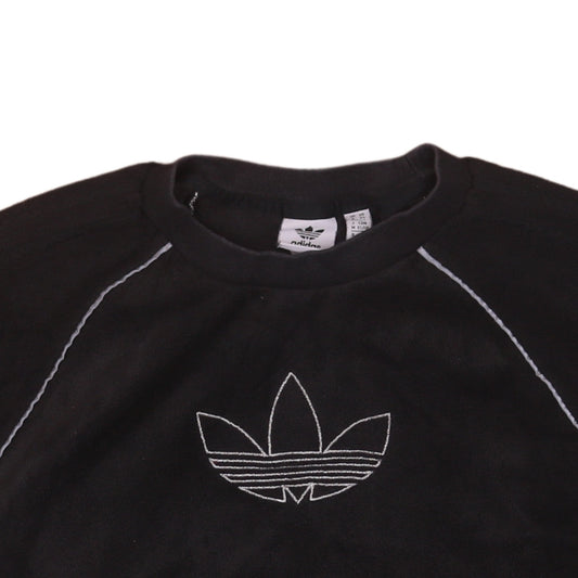Adidas Womens Black XS Crew Neck Pullover Sweatshirt
