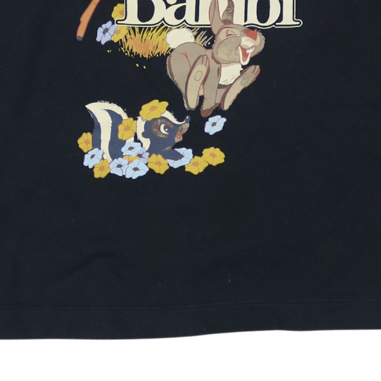 Disney Tu Women's Black Bambi Sweatshirt Size 14 Cotton Blend