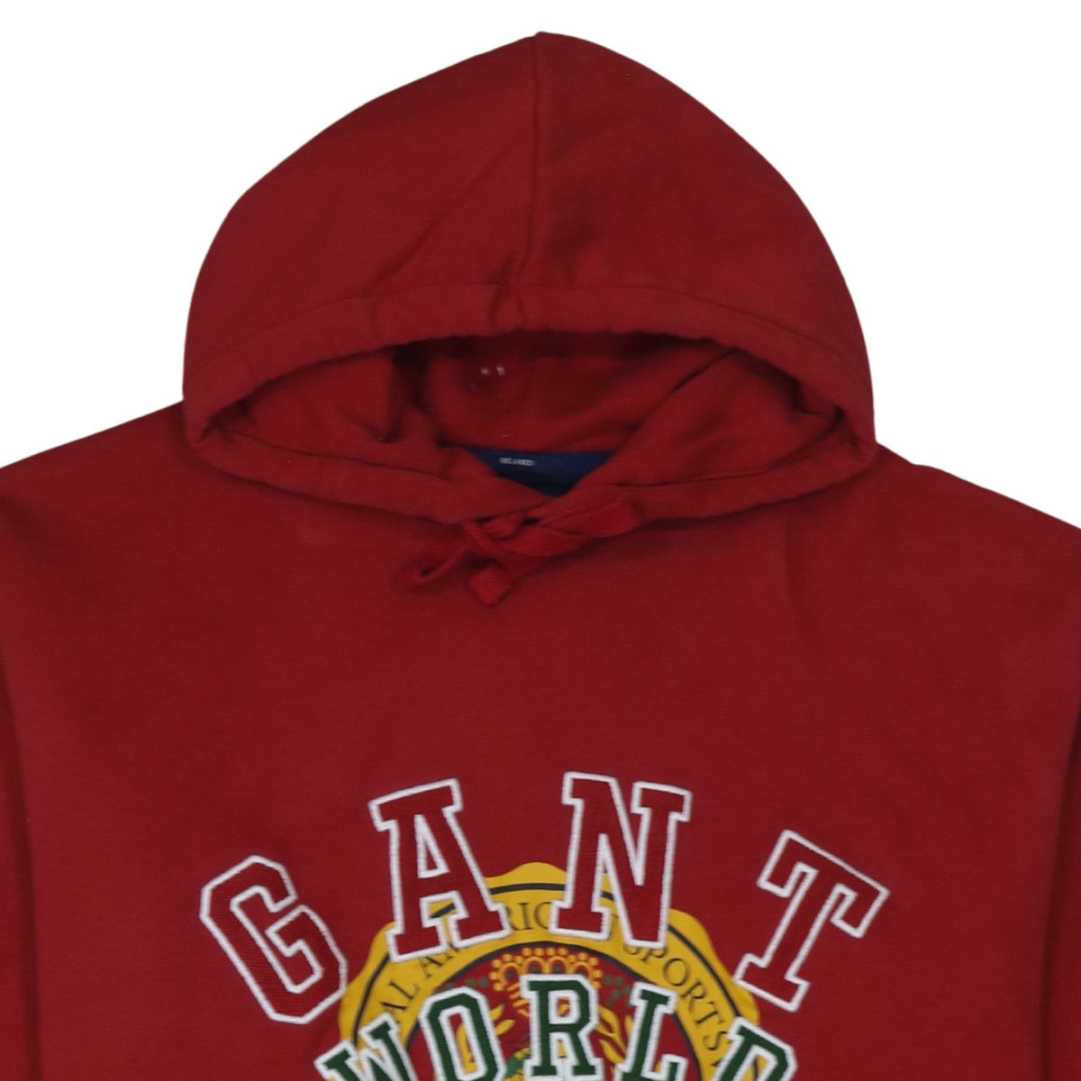 Additional view of GANT Men's Red XL Relaxed Fit Pullover Hoodie with Embroidered Logo