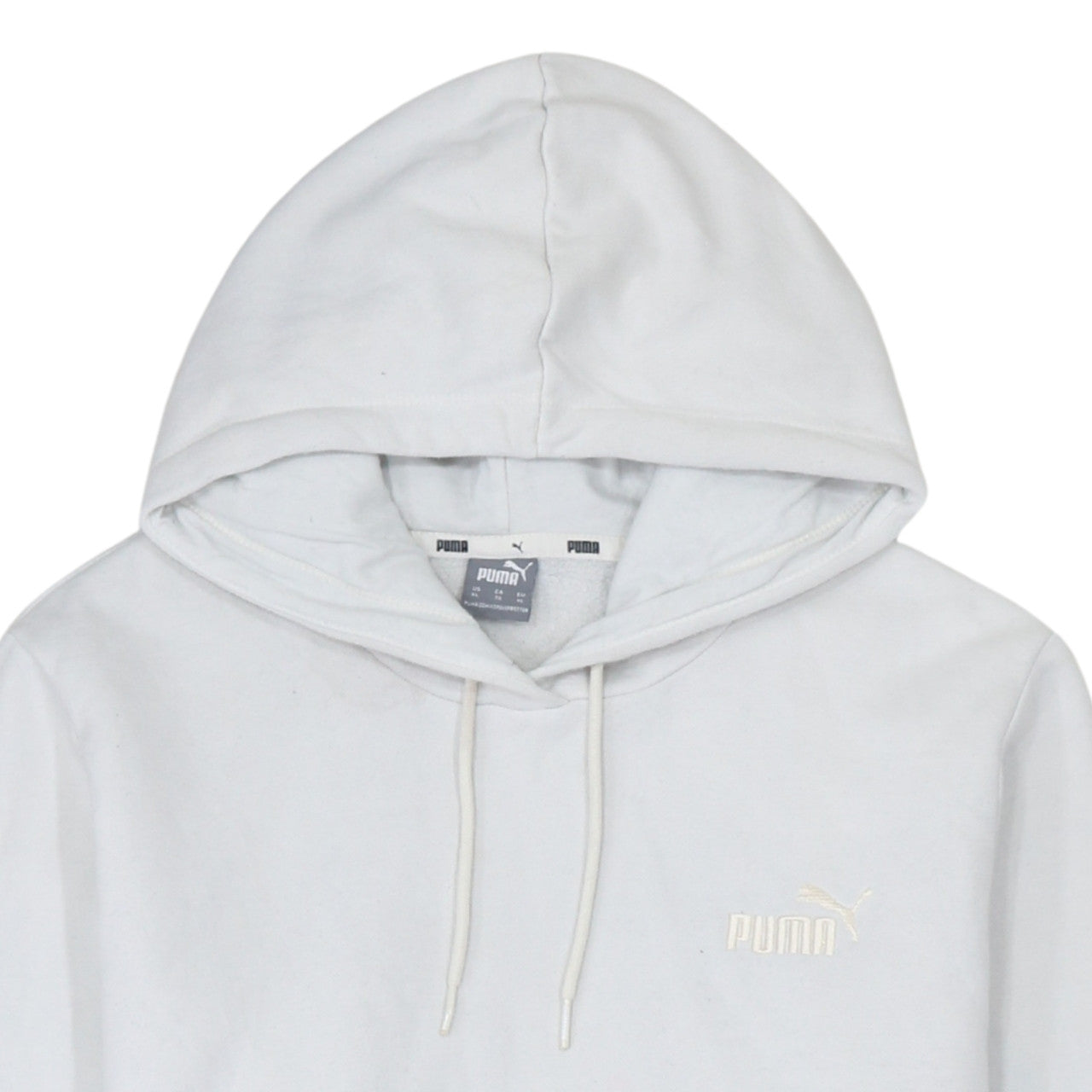 Additional view of Puma Women's White Pullover Hoodie, size L, Casual Sweatshirt