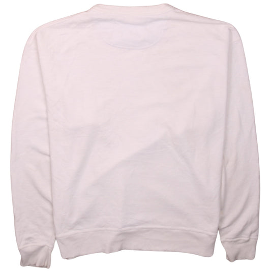 Champion Men's White Logo Crew Neck Pullover Sweatshirt L