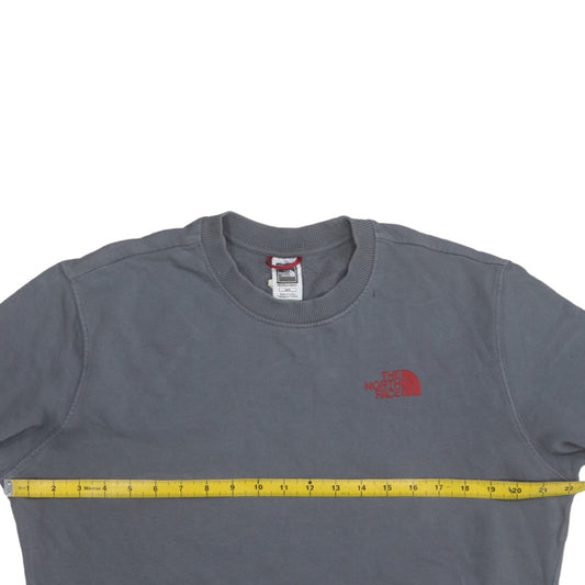 The North Face Men's Grey Logo Crew Neck Pullover Sweatshirt M