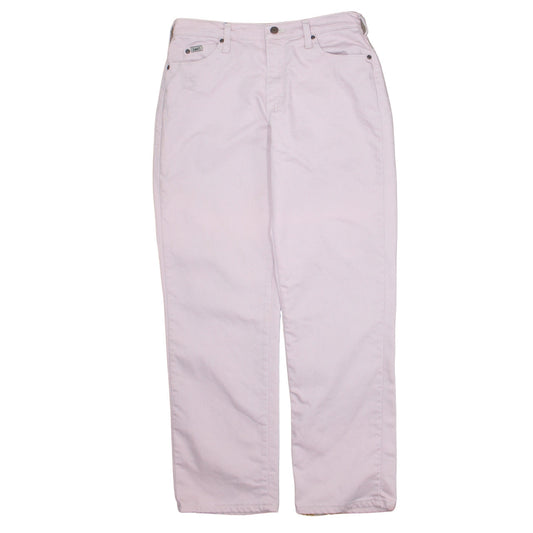 Lee Womens Pink Relaxed Straight Leg High Waist Jeans Size 8