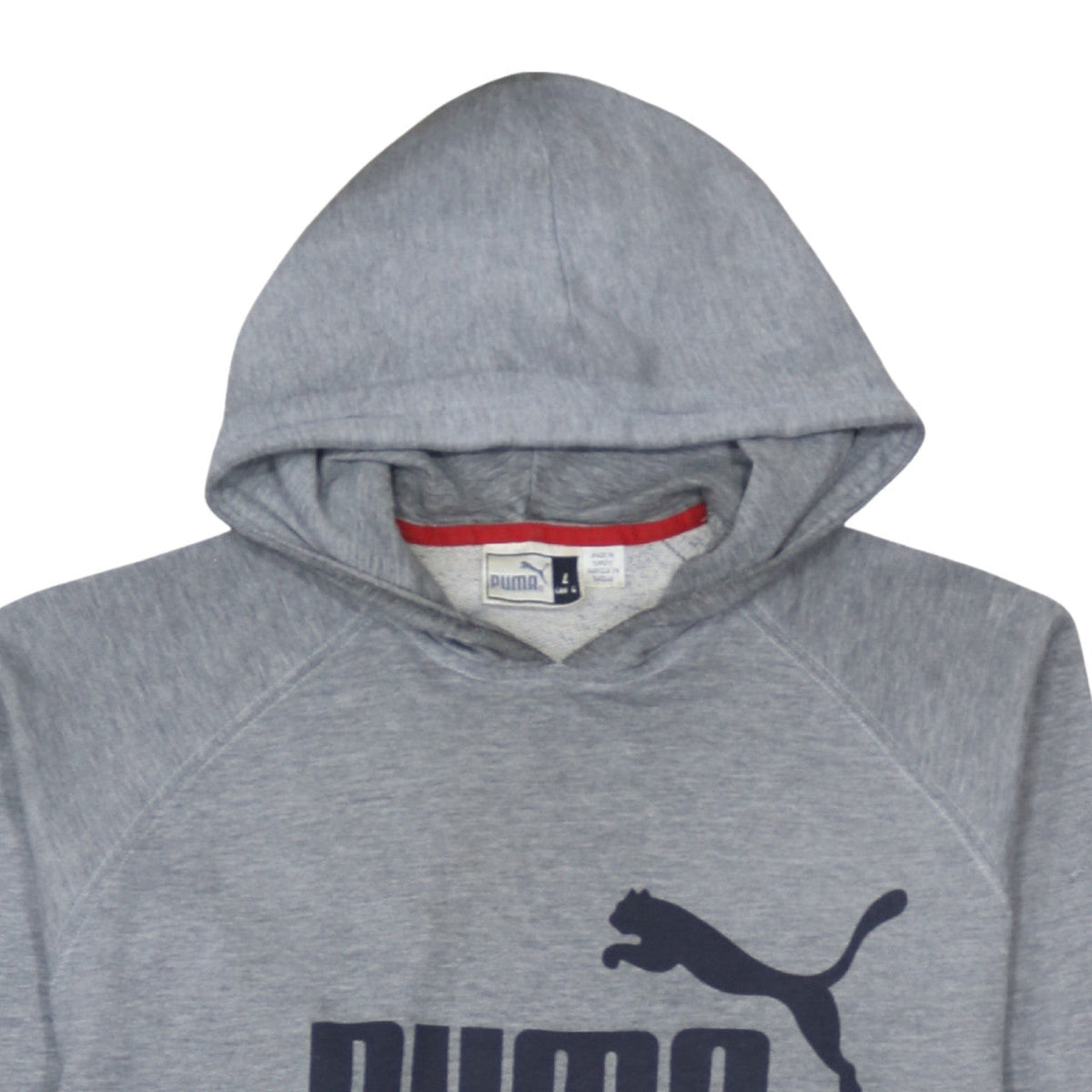 Additional view of Puma Men's Grey Pullover Hoodie L Sports Fleece Sweatshirt