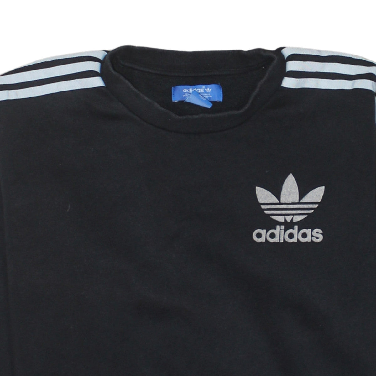 Additional view of Adidas women’s black xs crew neck pullover sweatshirt with logo