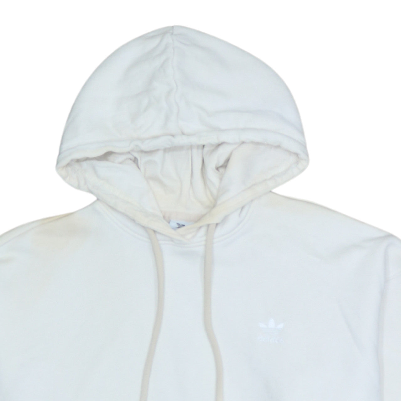 Additional view of Adidas Women Ivory Hoodie, size 10, Pullover Cotton Classic Fit