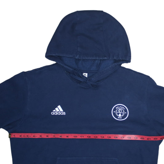 Adidas Men Blue Belfort Sud Pullover Hoodie Size L Sports Fleece