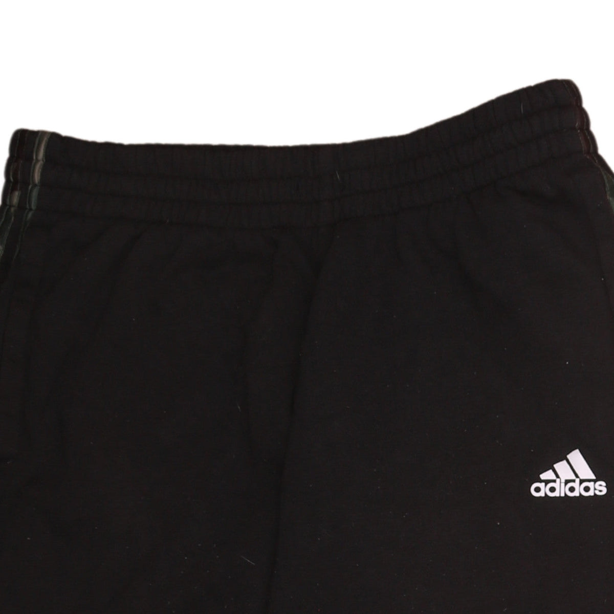 Brand and care label for Adidas women’s black jogger trousers m elastic waist fleece sports pants