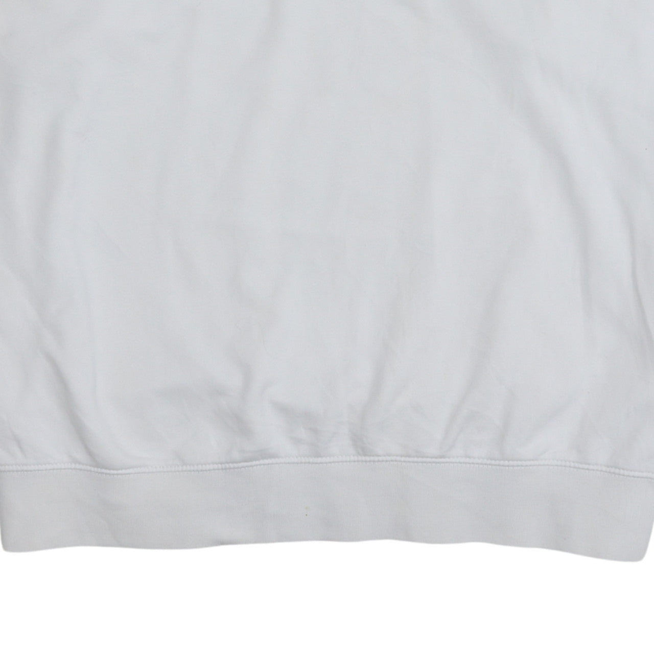 Nike Women White 1/4 Zip Oversized Sweatshirt L Logo Cotton Blend