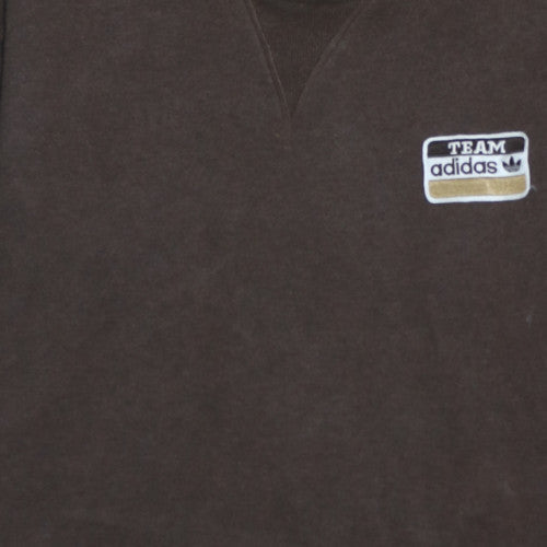 Additional view of adidas men’s brown 2xl pullover sweatshirt crew neck fleece