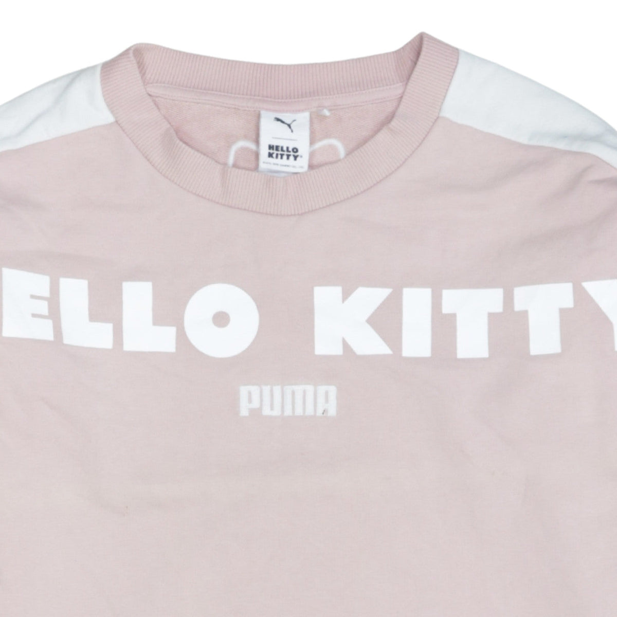 Additional view of Puma Hello Kitty Women's Pink Crew Neck Sweatshirt, size M