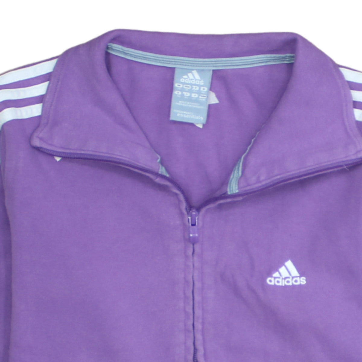 Additional view of Adidas Women Purple Full Zip Sweatshirt, size 14, Essentials