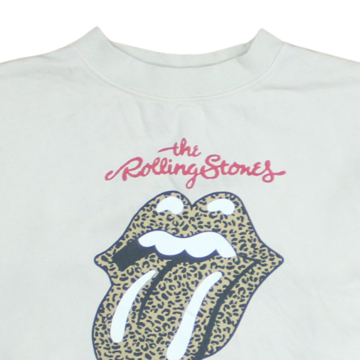 Additional view of H&M girls’ white rolling stones leopard print pullover sweatshirt 10-12 years
