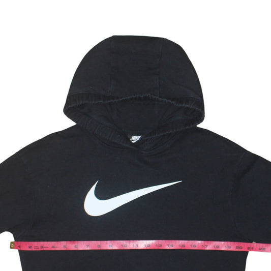 Nike Womens Black XS Pullover Hoodie with Logo Print