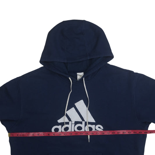 Adidas Men's Blue Pullover Hoodie Size M Sports Fleece Sweatshirt