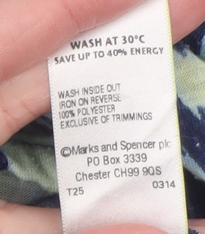 Marks and Spencer Women’s Blue Abstract Tunic Blouse UK 20