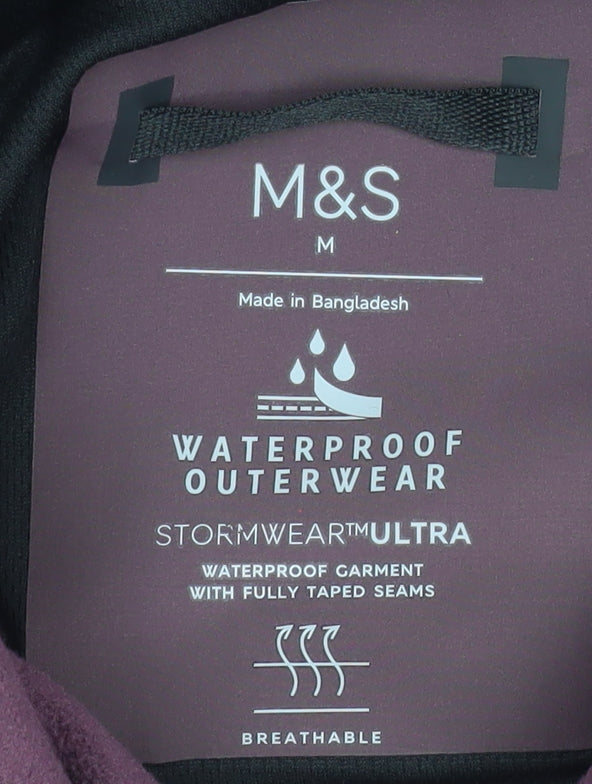 Marks and Spencer Women’s Purple Waterproof Hooded Jacket M