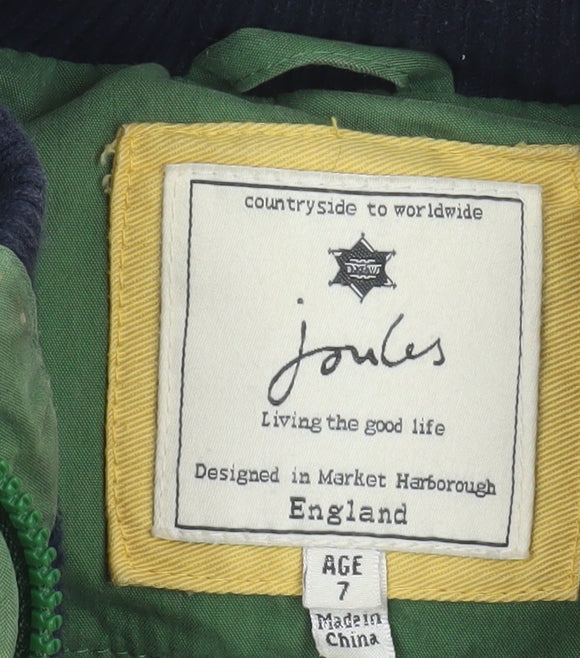 Additional view of Joules boys’ green padded bodywarmer gilet age 7 cotton blend