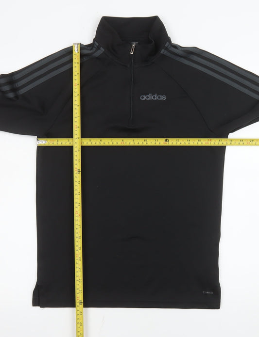 Adidas Men's Black XS Athletic 1/2 Zip Sports Sweatshirt
