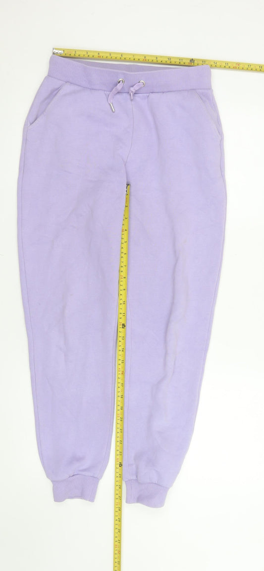 nu-in Women Purple Jogger Sweatpants S Cotton Blend Activewear