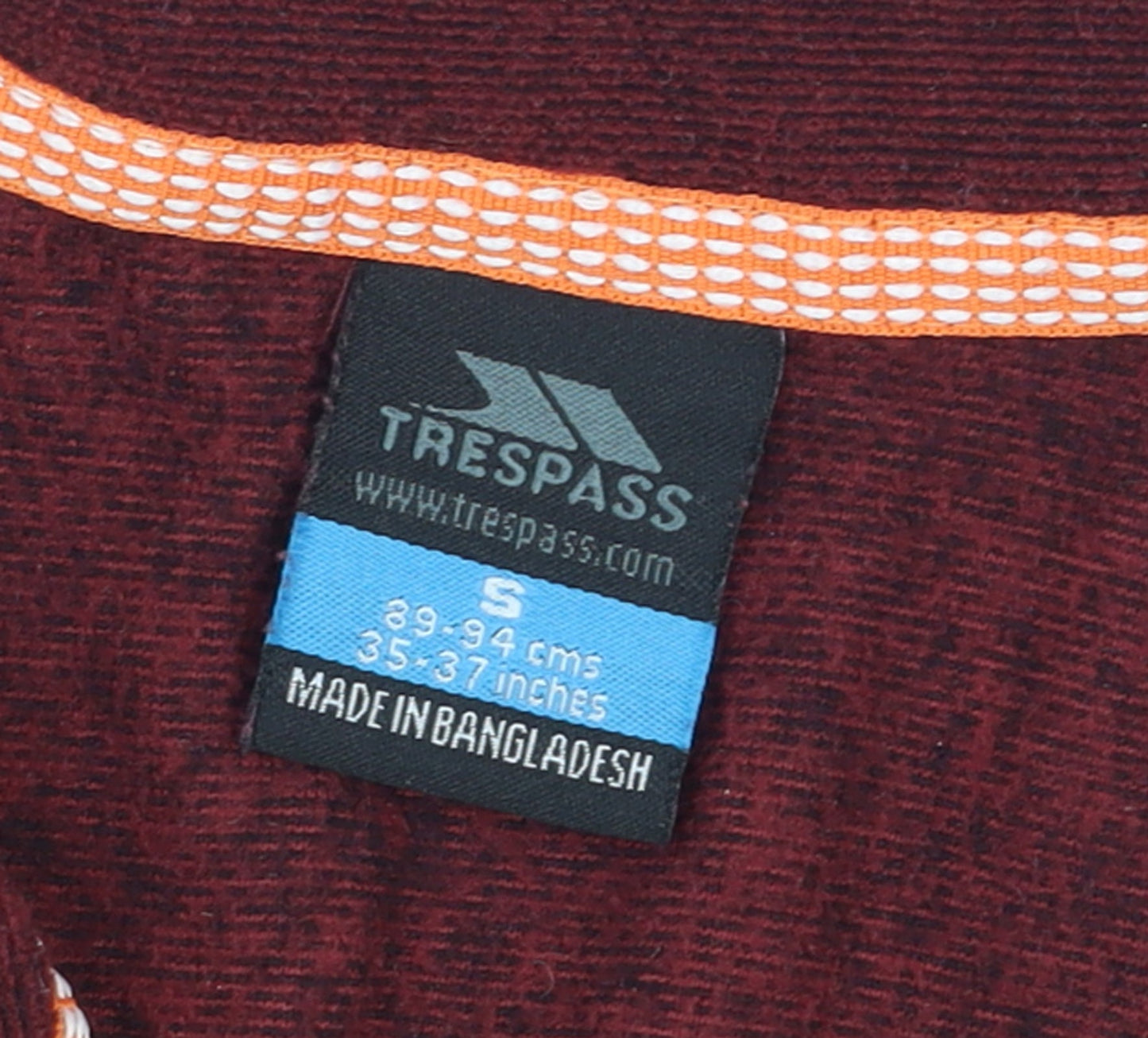 Trespass Mens Red 1/2 Zip Fleece Pullover Sweatshirt Size S