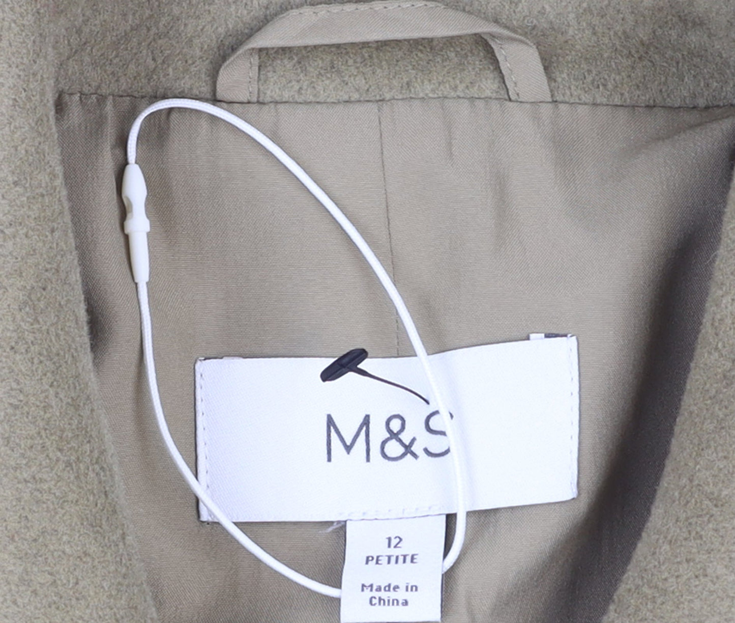 Marks and Spencer Women's Beige Petite Overcoat Size 12
