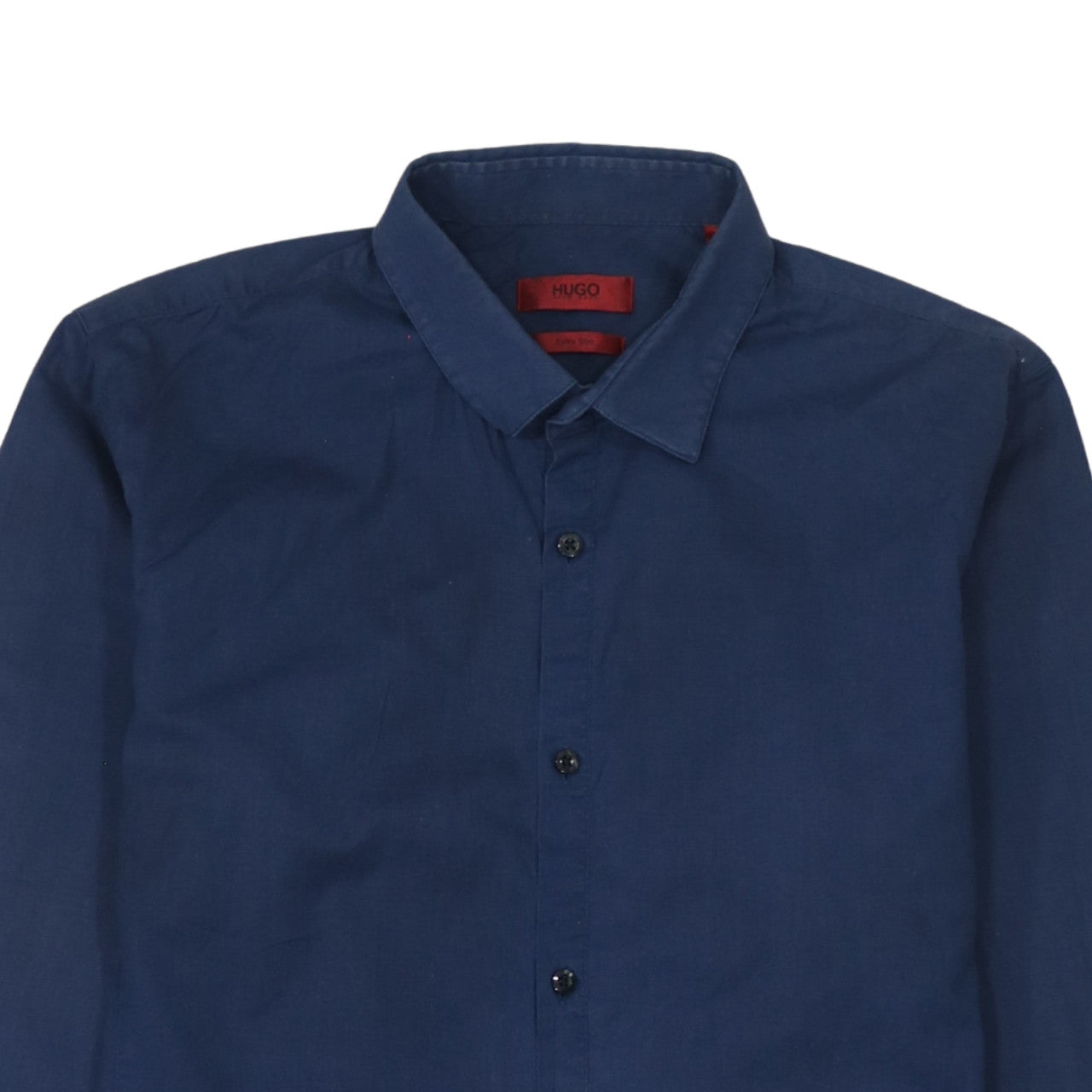 Hugo Boss Men's Blue Extra Slim Cotton Button-Up Shirt M
