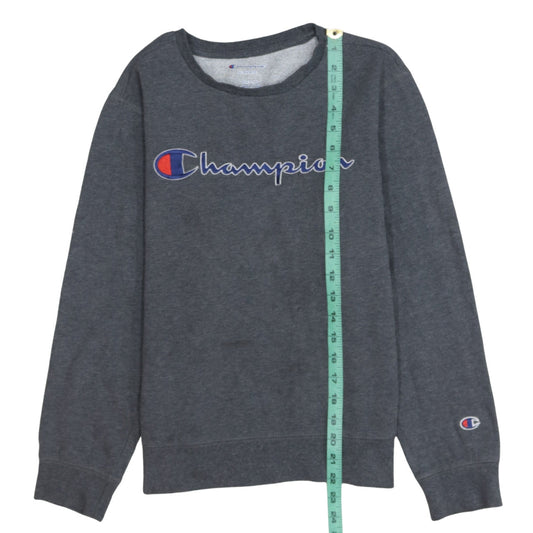 Champion Women's Grey Cotton Blend Pullover Sweatshirt Size L