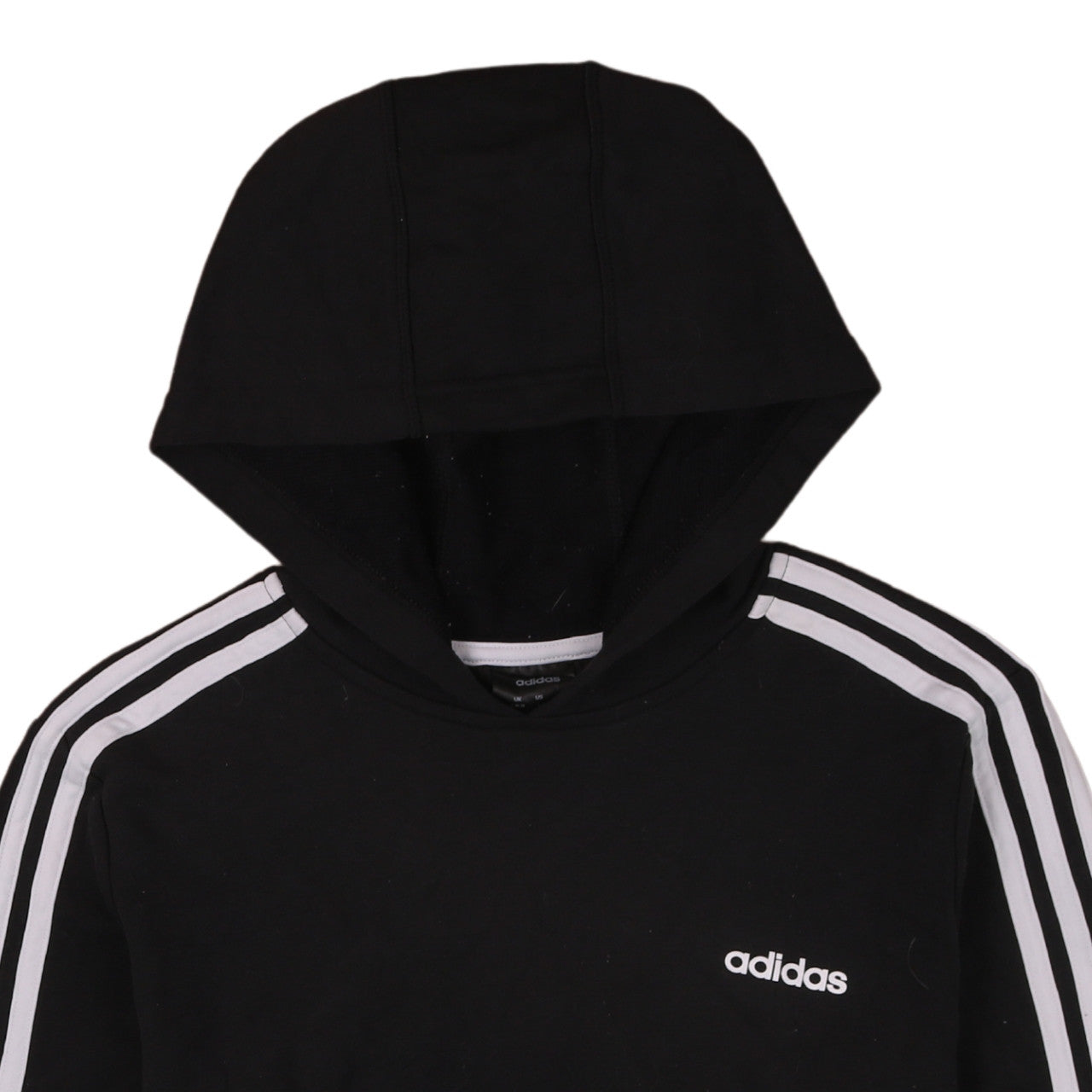 Adidas Womens Black Pullover Hoodie L 16-18 Casual Hooded Sweatshirt