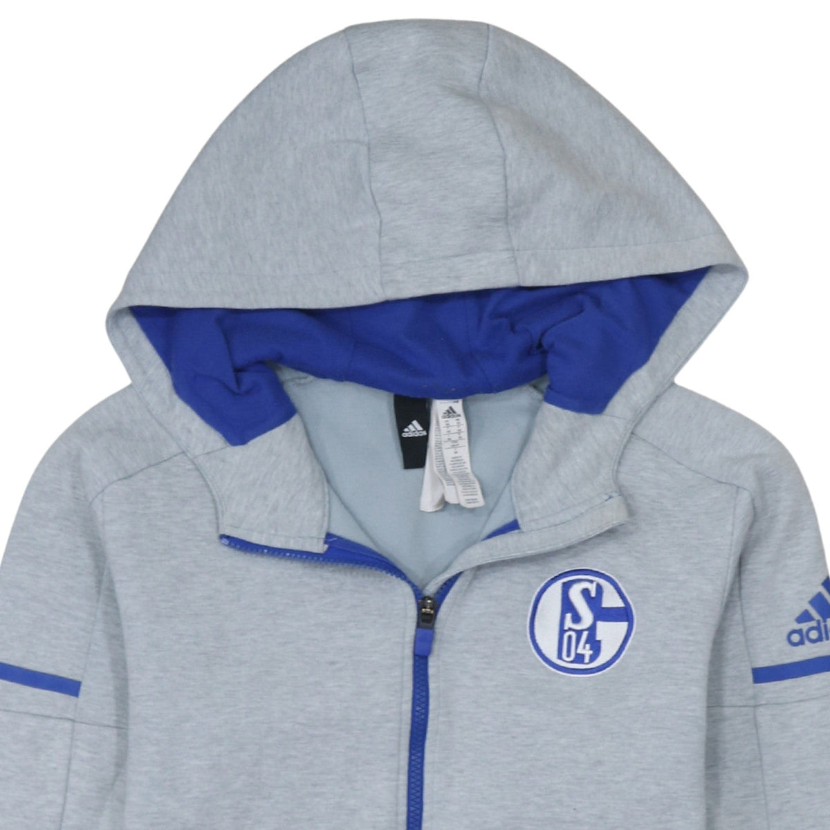 Additional view of Adidas Men’s Grey Full Zip Hoodie XS Schalke 04 Sportswear