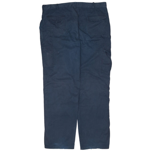 Dickies Redhawk Men Blue Cargo Workwear Trousers 40 Regular Cotton Blend