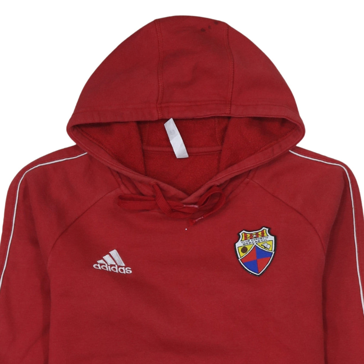 Additional view of Adidas Men's Red Pullover Hoodie Small Embroidered Sports Style