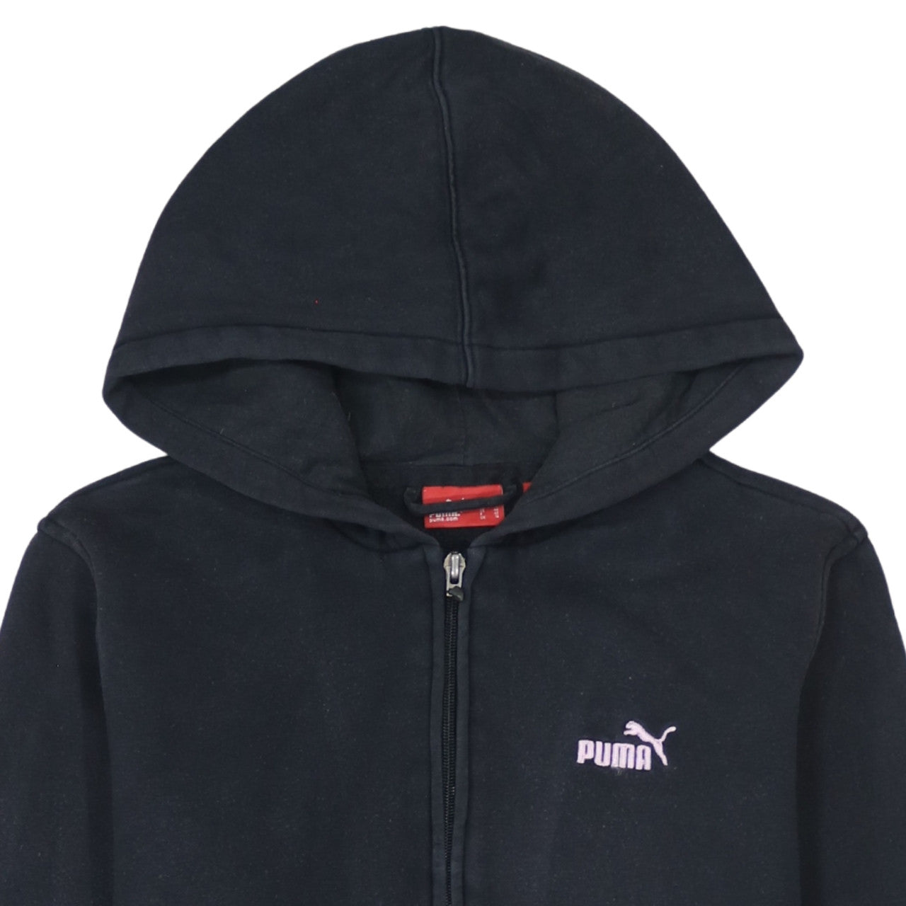 Puma Women's Black Full Zip Hoodie Size 14 Cotton Blend Casual