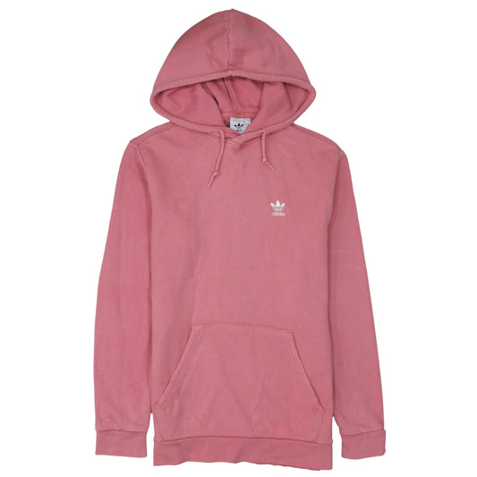 Adidas Men's Pink Pullover Hoodie M Logo Fleece Sweatshirt