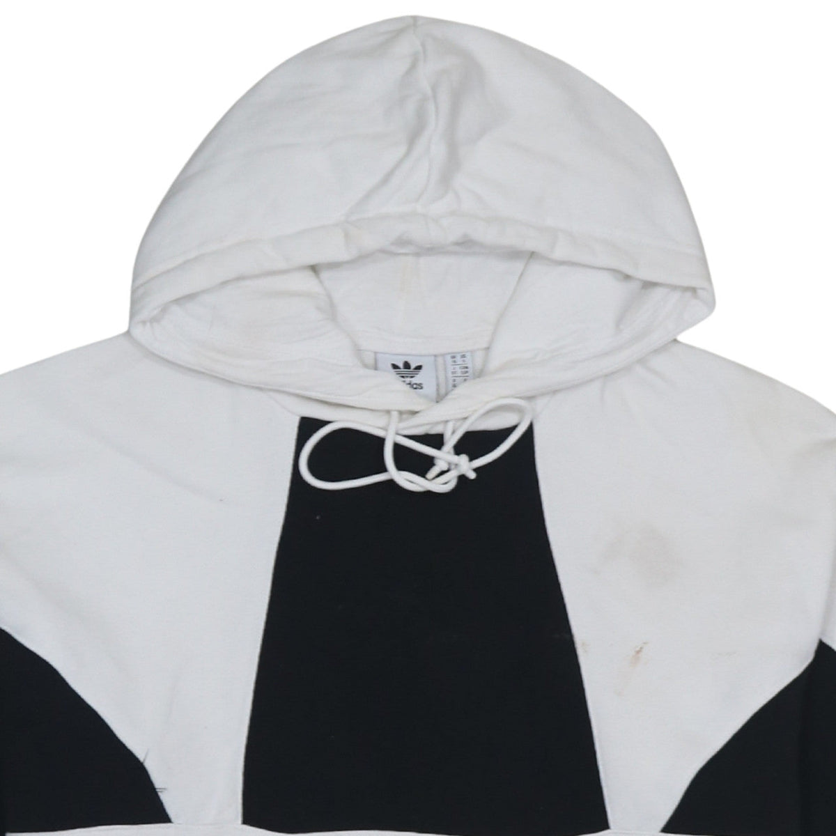 Additional view of Adidas Women's White & Black Pullover Hoodie UK 10 Cotton Blend