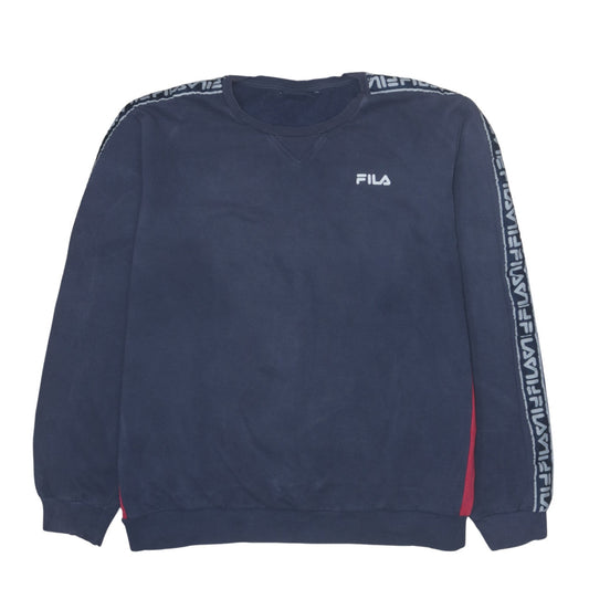 Fila Men's Blue XL Pullover Sweatshirt Crew Neck Logo Sportswear