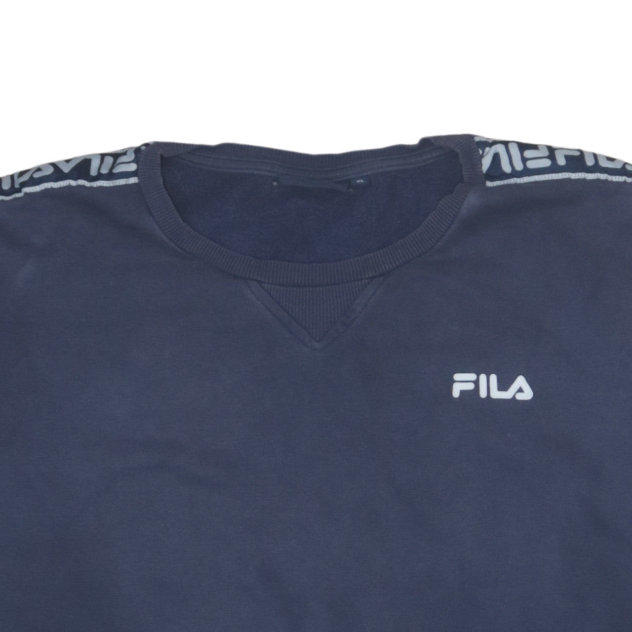 Additional view of Fila Men's Blue XL Pullover Sweatshirt Crew Neck Logo Sportswear