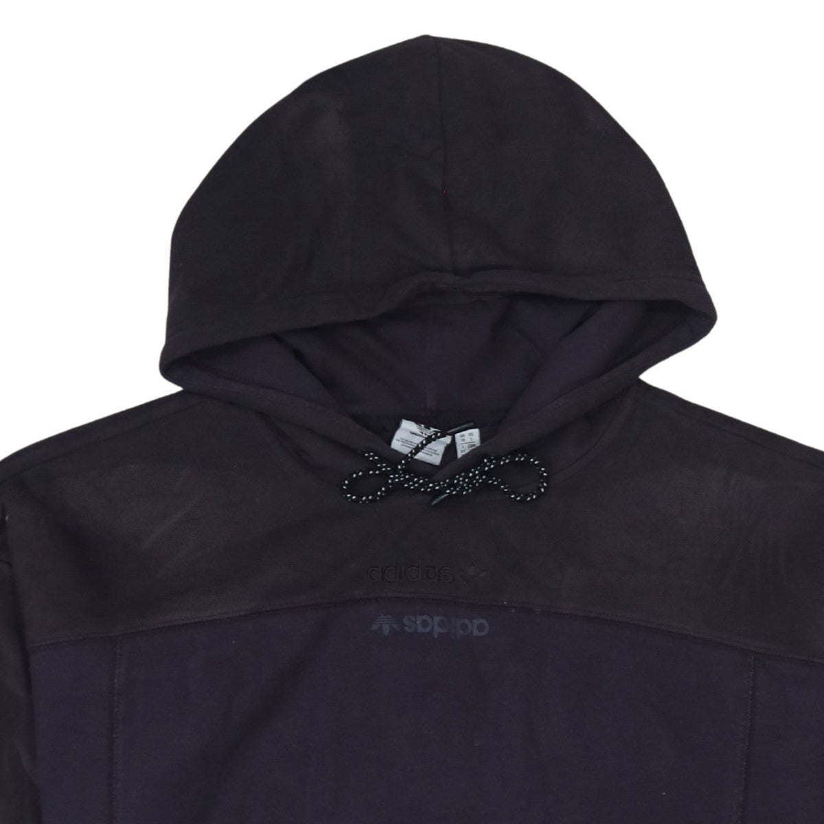 Additional view of Adidas women’s black, size UK 10, pullover hoodie sweatshirt