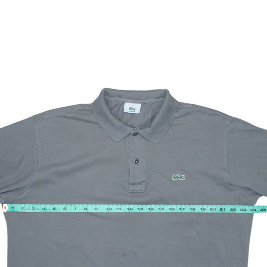 Lacoste Men's Grey Long Sleeve Cotton Polo Shirt Size L